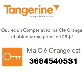 Image mentionnant que vous pouvez utiliser ma cl Orange Tangerine numro 36866494S1 pour obtenir une prime de 50$